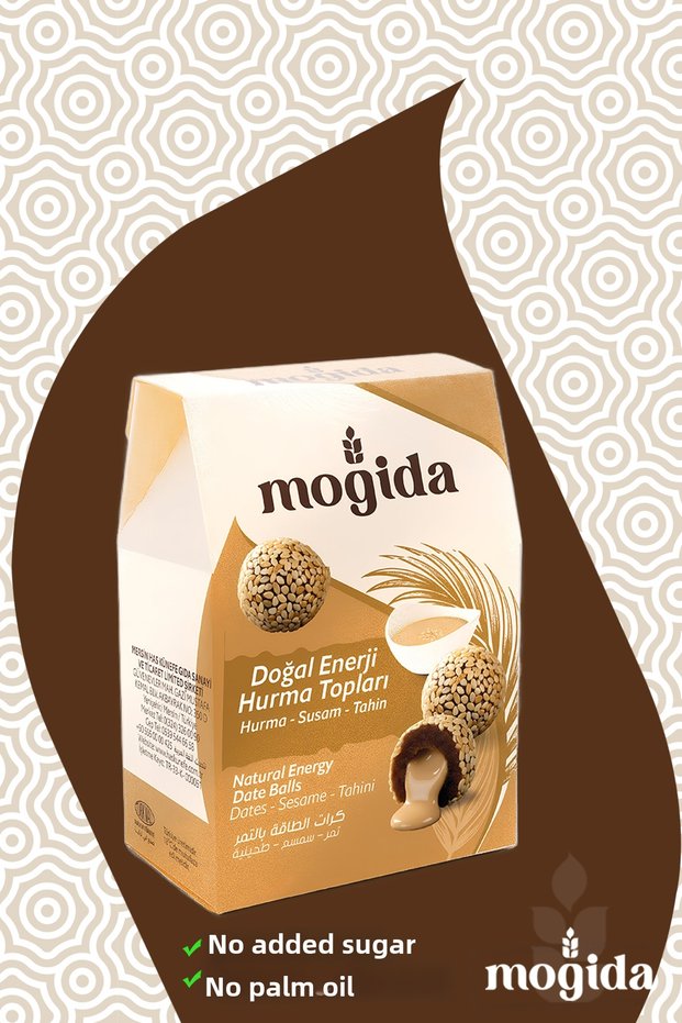 Natural Energy Balls 150Gr - No Sugar Added (1 Box = 10 Pieces)