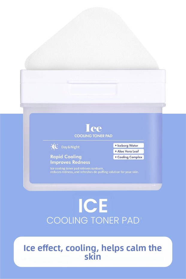 Ice Cooling Moisturizing Tonic Pad for All Skin Types 120 Pieces