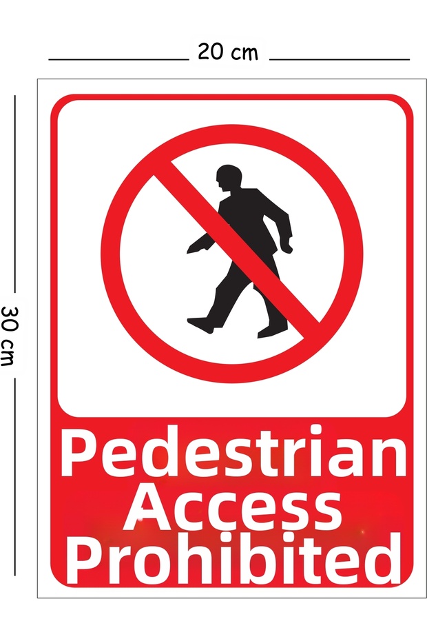 Metal Yaya Giremez 20X30 cm A4 Warning Work Safety Sign