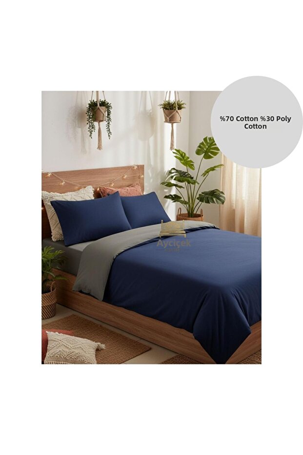 Double Bedding Set 160/200 Fitted Sheet 200/220 Quilt Size 4 Pieces Yk.