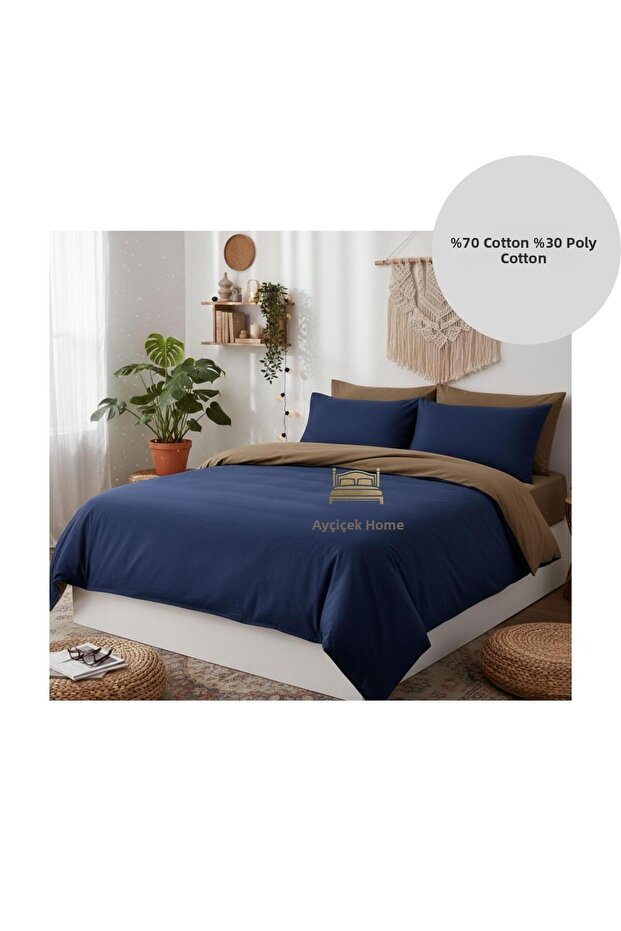 Double Bedding Set 160/200 Fitted Sheet 190/220 Quilt Size 4 Pieces Yk.