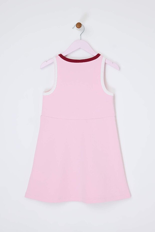 Pembe Kız Çocuk Kısa / Mini Düz Örme Elbise TKDSS26EL00006 - 3