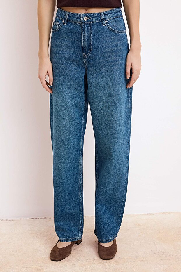 Mavi Normal Bel 100% Pamuk Barrel Jeans TWOSS26JE00140 - 4