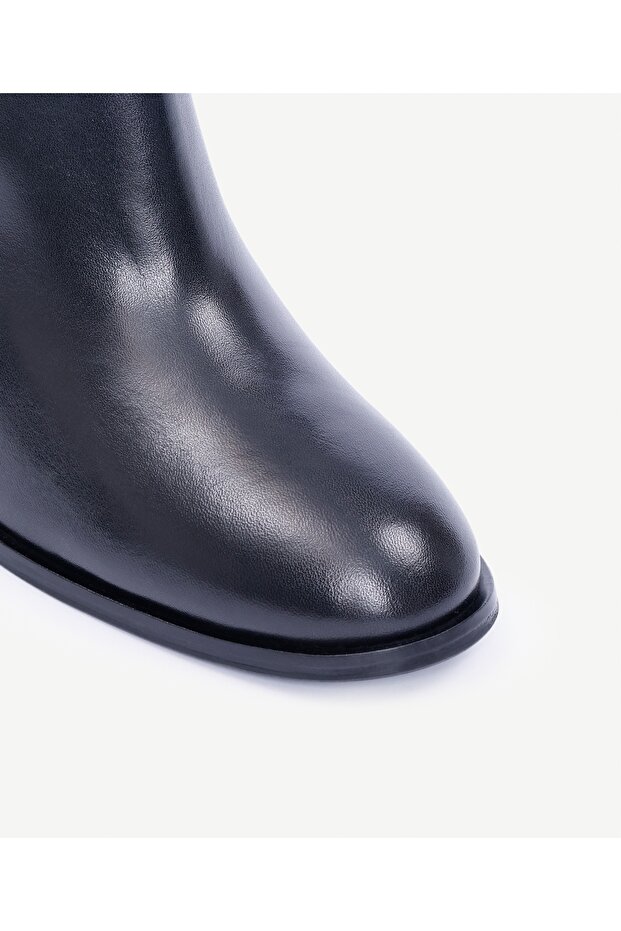 Topuklu Deri Bot - 2