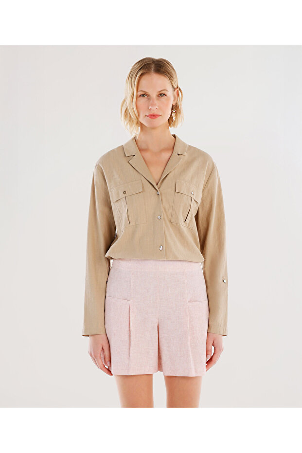 Cep Detaylı Şort - 1