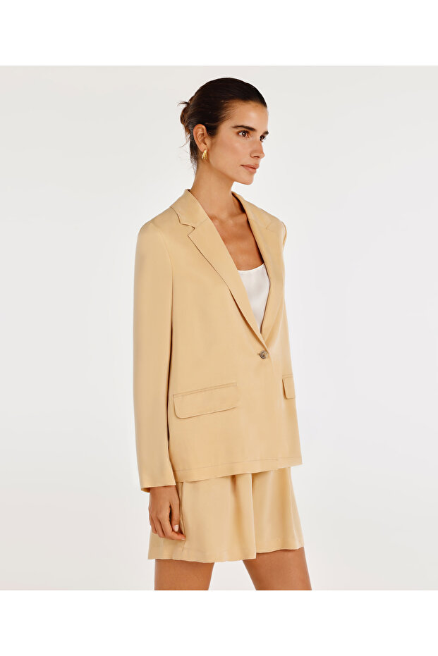 سترة بأكمام طويلة وزر واحد - 2