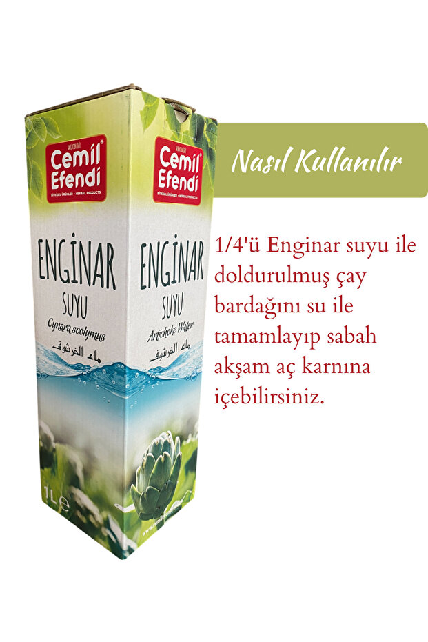 Enginar Suyu 1 Litre Damıtma Yöntemi Üretim %100 Organik - Doğanın Saf Lezzeti - 2
