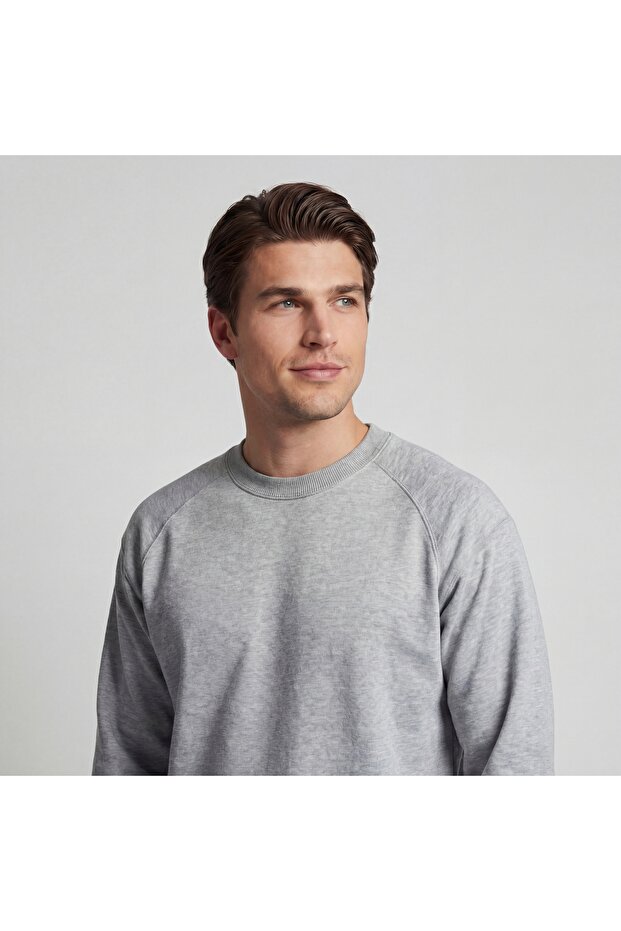 Basic Erkek Regular Sweatshirt - 1