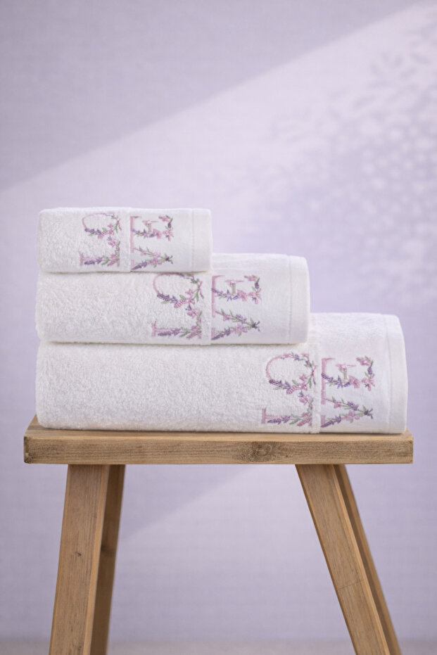 Love 3-Piece Towel Set 100% Cotton Boxed Turkish Bath Set Dowry Set Luxury Bath Towels