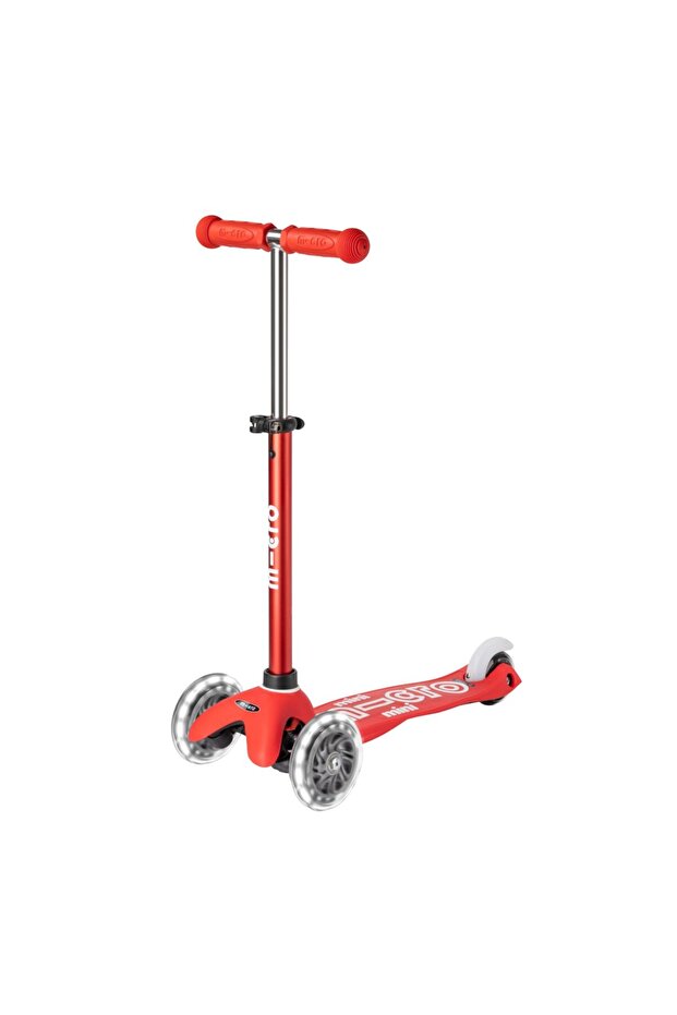 Mini Deluxe 3 Tekerlekli Scooter LED Red - 6
