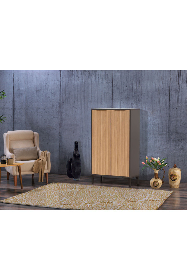 Neva Çok Amaçlı Dolap & Ayakkabılık ( Y:124cm,D:35cm,G:74cm) - 2