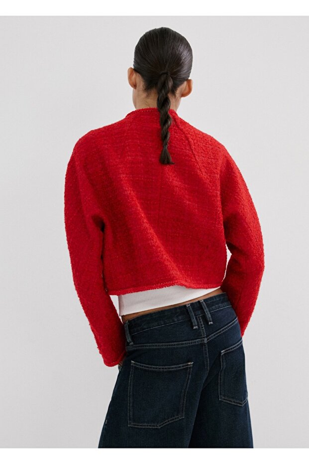 Düğmeleri taşlı tüvit ceket - 4