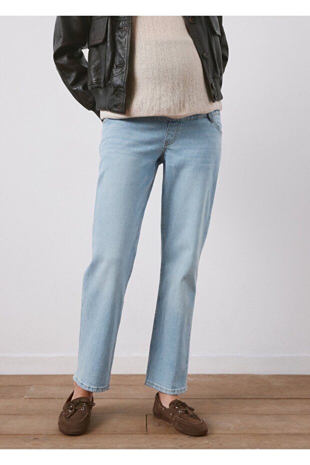 Düz kesim hamile jean - 1