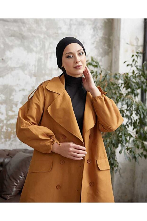Trenci Hijab Camel - 3