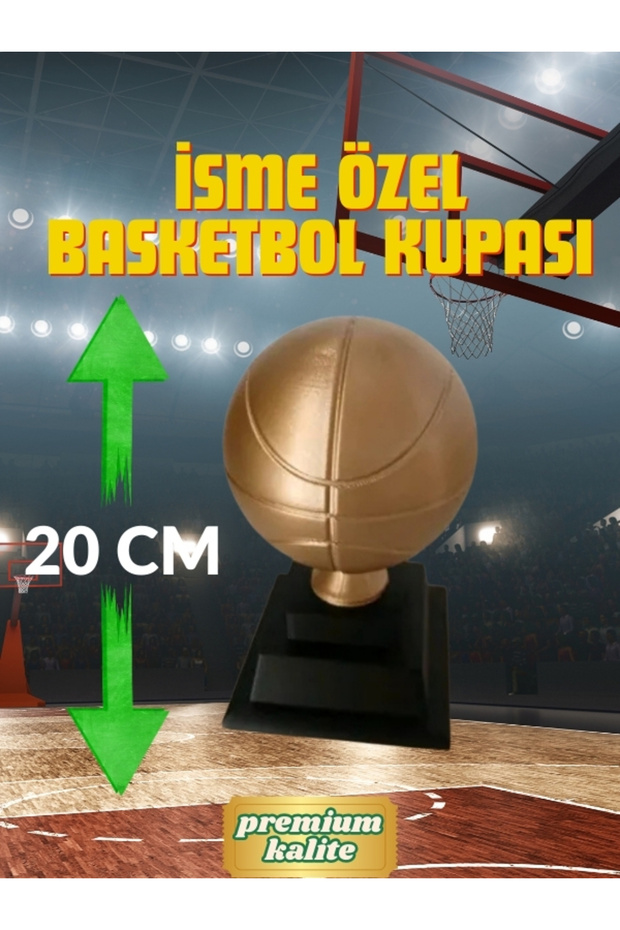 İsme Özel Altın Basketbol Başarı Figürü - 1
