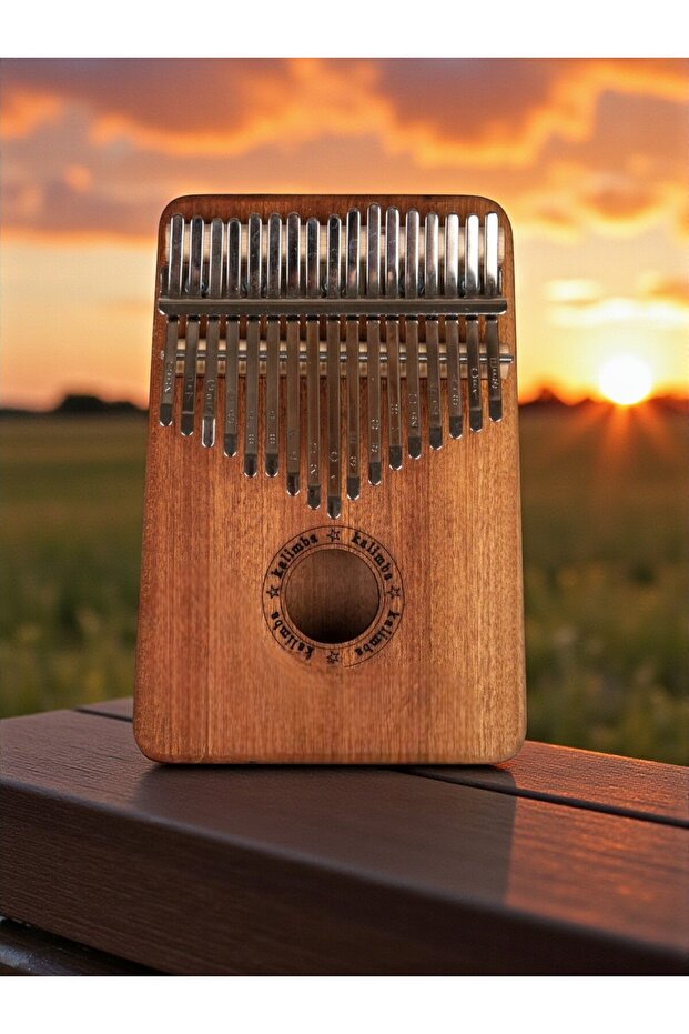 Donizetti Ahşap Kalimba 17 Tuş Full Set - Akort Rehberi - Naturel Renk