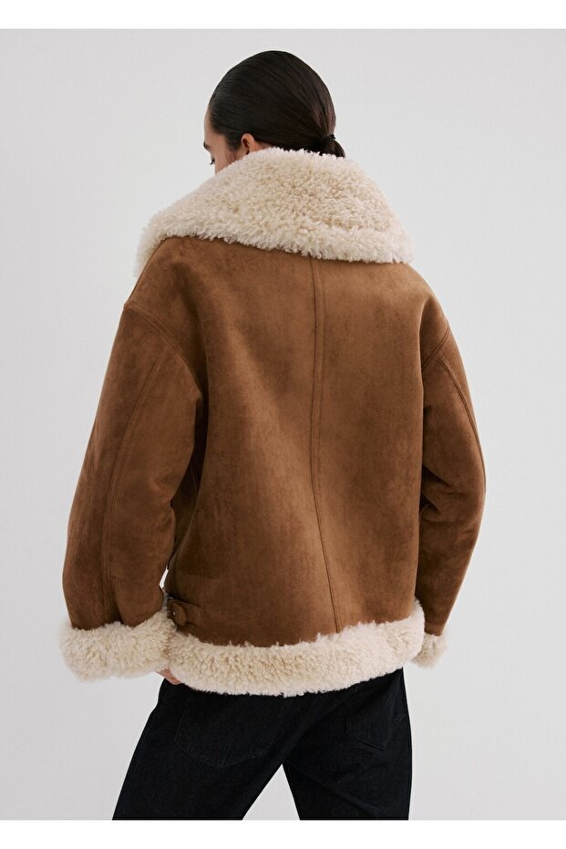 Çift taraflı kürk ceket - 4