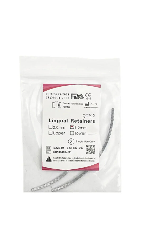 1.2mm 2pcs/pack Dental Universal Lingual Retainers Mesh Base Dental Lingual Retainer 1.2mm/2.0mm Den