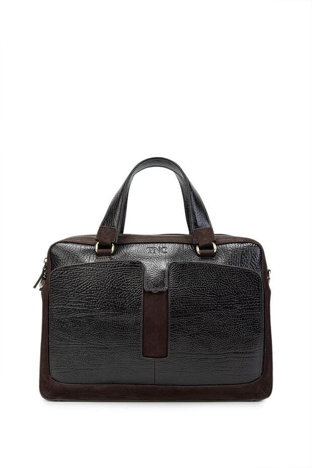Men's Genuine Leather Brown Briefcase