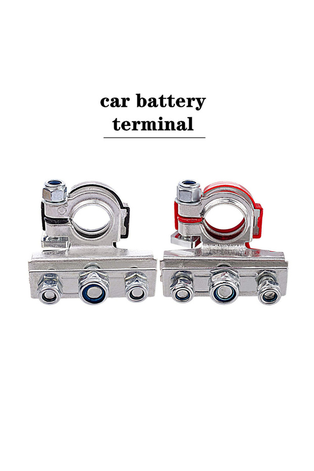Brass Tinned 1Pair 12V 24V Automotive Car Top Post Battery Terminals Wire Cable Clamp Terminal Conne