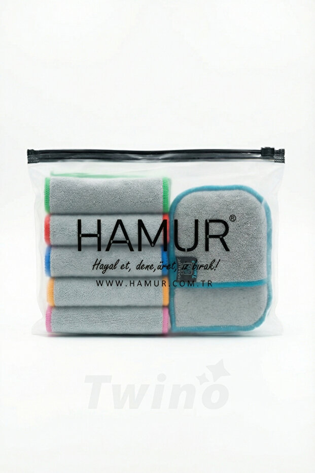 Twino 6 Prç Deneyim Seti Microfiber Zor Kir Temizlik Mutfak Banyo Bulaşık Teli Temizleme Ovma Bezi - 8