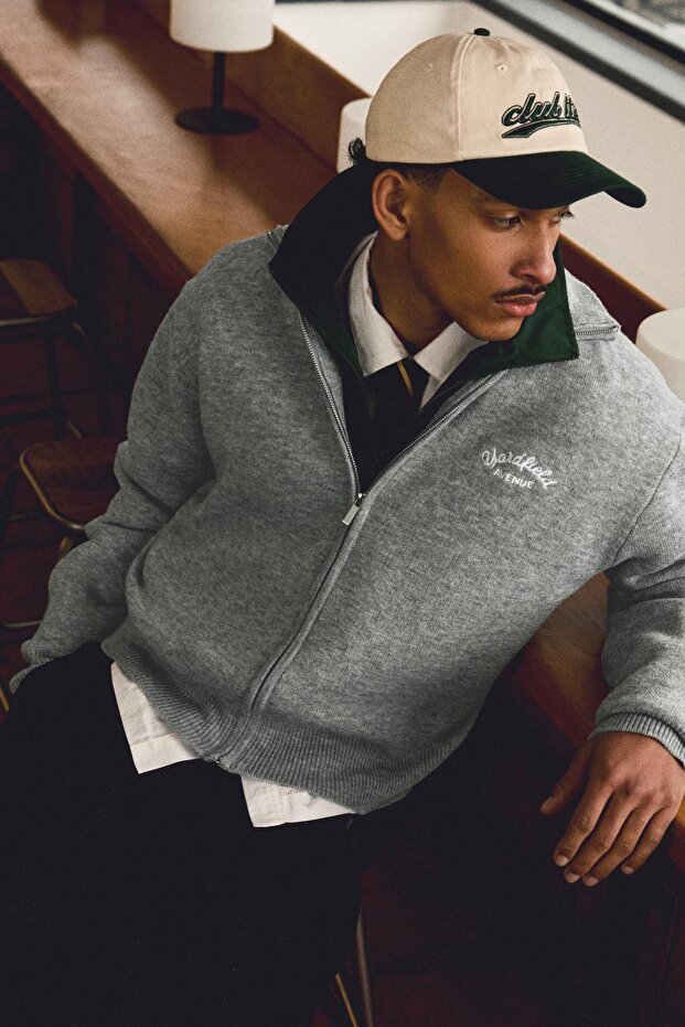 İşlemeli fermuarlı ceket - 2