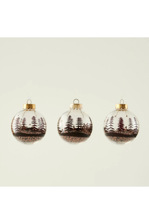 Bella Maison Christmas 3'lü Dekoratif Süs Kahverengi (8 cm)