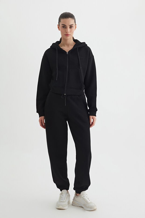 Liri Women's 3 Thread Tracksuit Set – O Oversized Comfortable Fit, Ş Fleece-Lined Fabric, Casual Sports Set