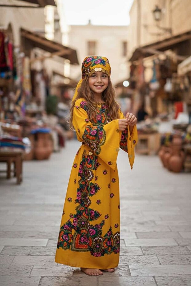 Local Hamavi Girl's Dress (Within Shawl and Belt)