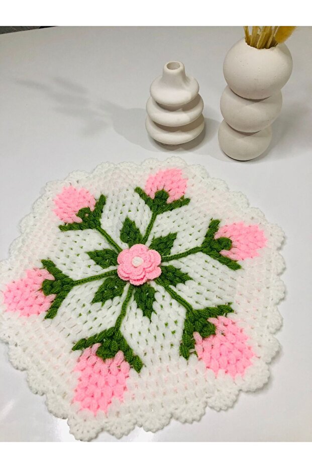 Hand Knitted Bath Washcloth – Dowry Washcloth – Bridal Gift – Full Bowknot
