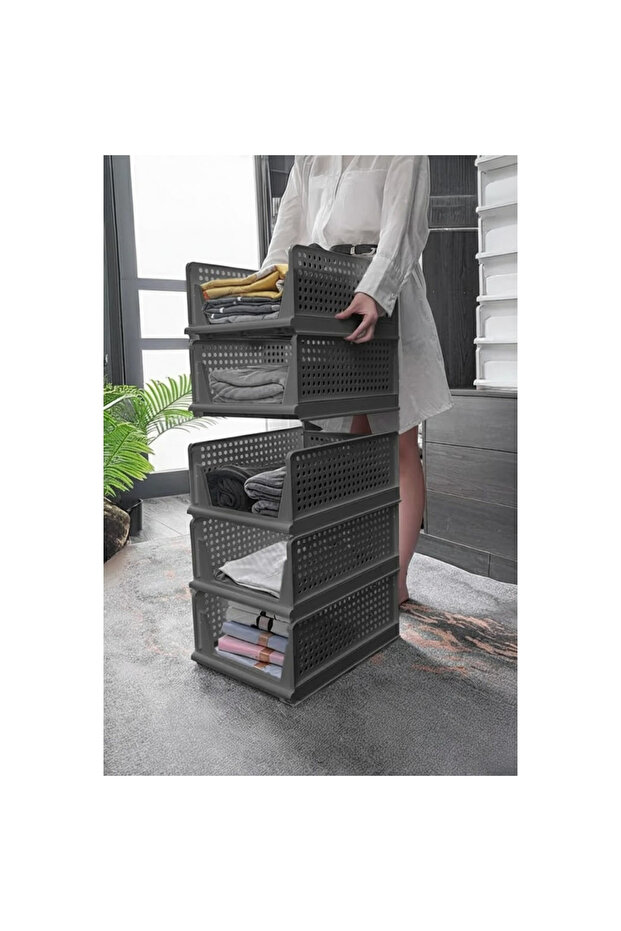 3-Tier Sliding Shelf Organizer Inside the Cabinet, 3-Tier Cabinet Organizer Shelf Inside the Cabinet'Anthracite Gray'