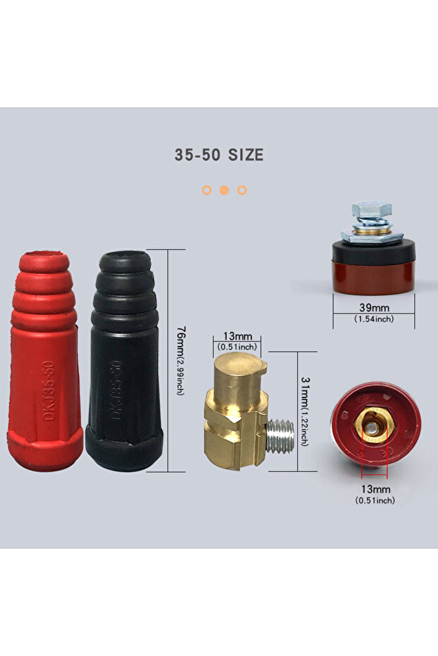 35-50 4 قطع DKJ35-50 موصل سريع لماكينة اللحام TIG DKZ35-50 مقبس لوحة كابل اللحام