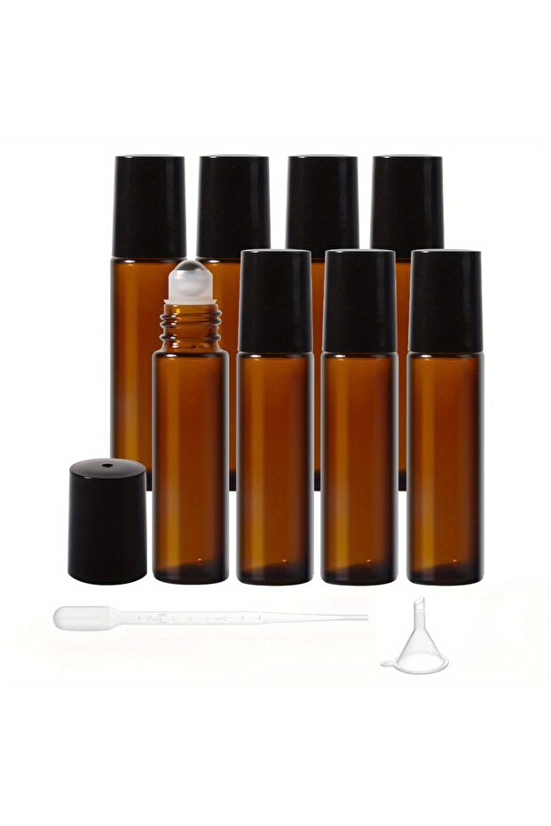 Glass 10ml 8pcs 8/30pcs Glass Roll on Bottle 10ml Empty Essential Oil Roller Bottle with Stainless S