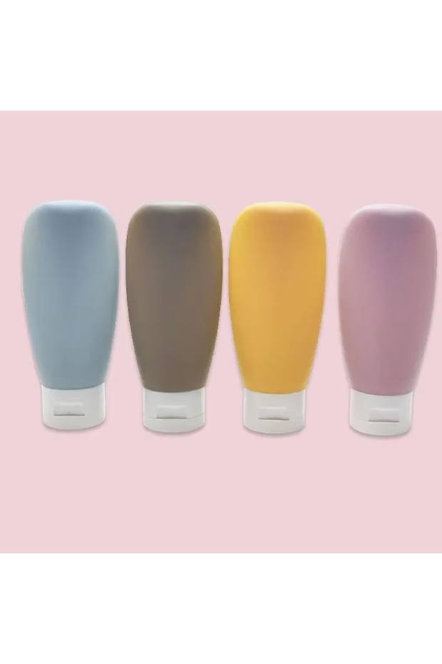 Matte Colorful 4Pcs/Set Refillable Bottle 60ml Soft Lotion Container Squeeze Tube Empty Bottle Porta