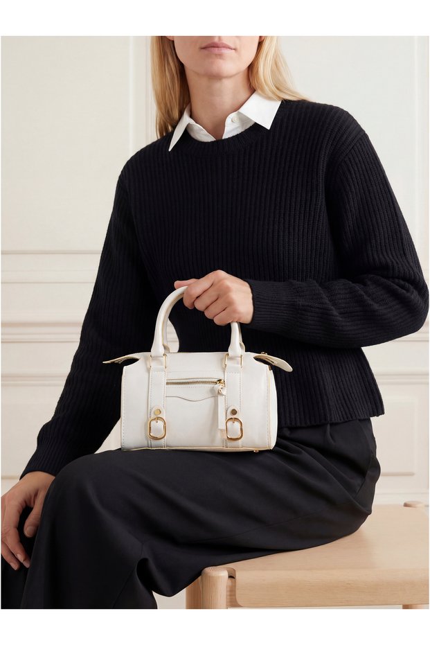 Women's Vintage Buckle Detailed Zippered Daily Handbag Shoulder and Crossbody Bag