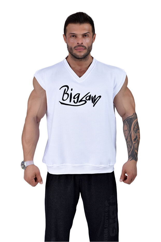 Beyaz Kolsuz Sweatshirt 4552 - 1