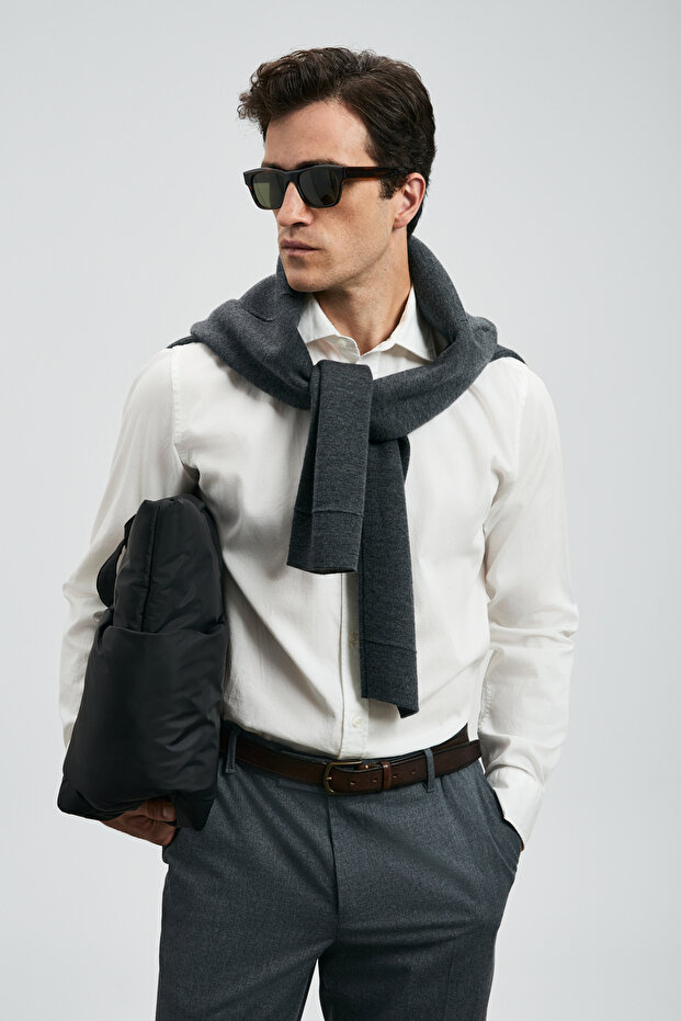 Ferla Erkek Basic Gömlek Regular Fit Beyaz - 1