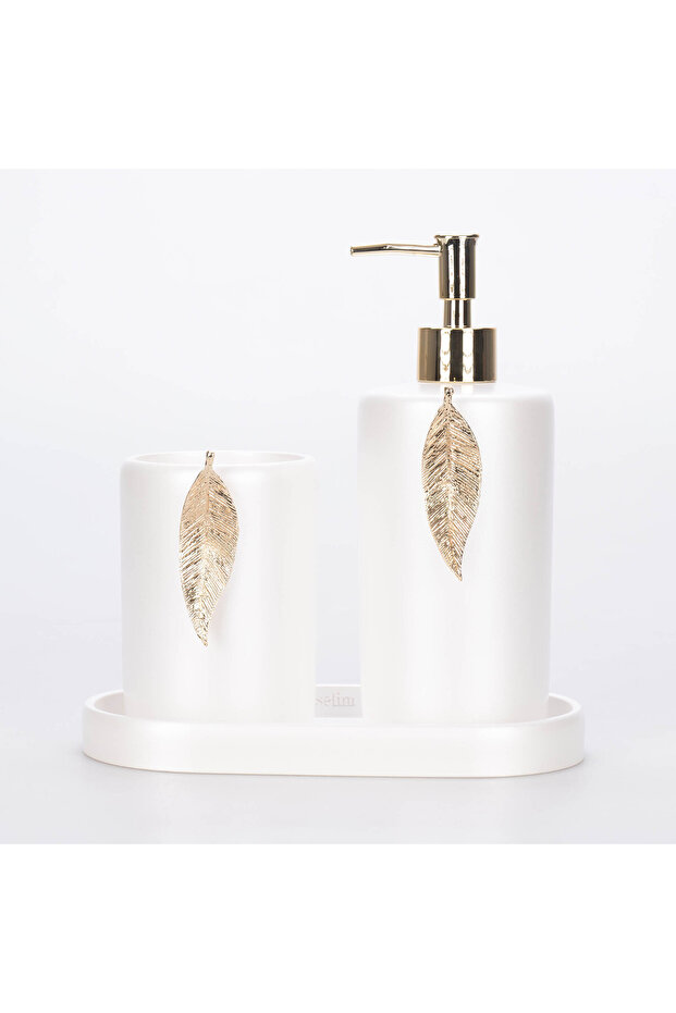 Leaf Banyo Seti Inci Altın - 5