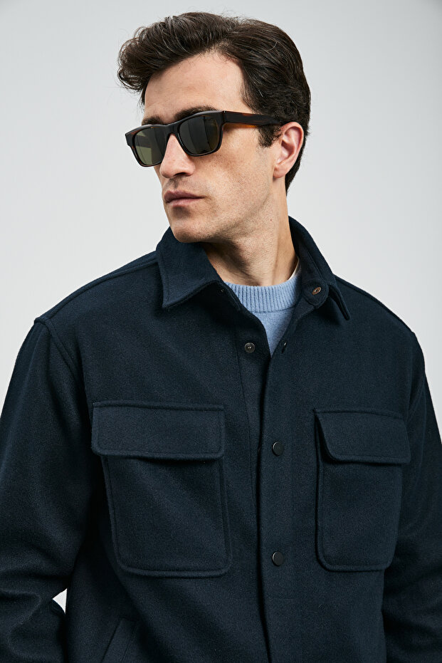 Andre Erkek Örme Ceket Lacivert - 5