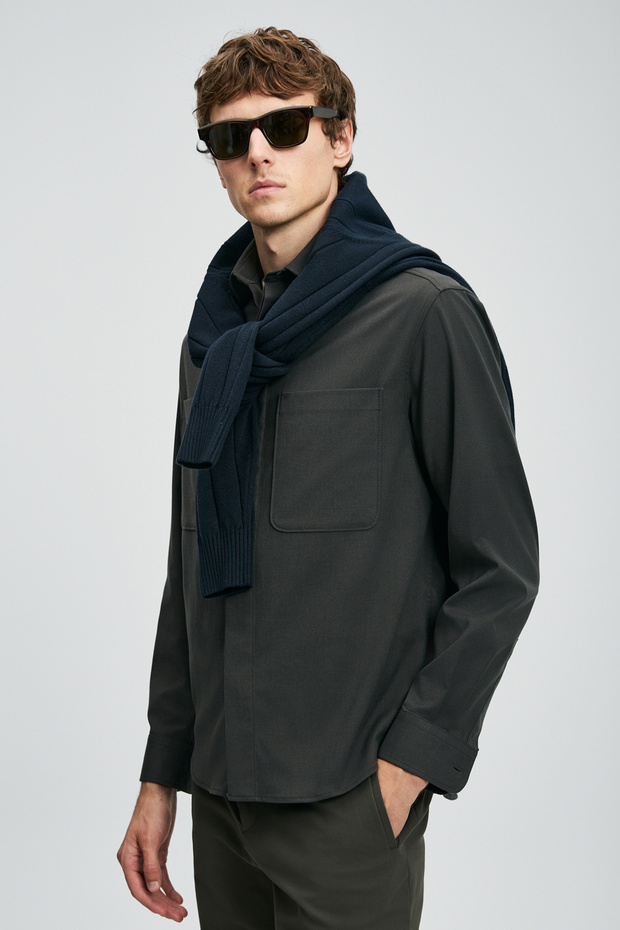 Lord Erkek Basic Gömlek Regular Fit Haki - 4