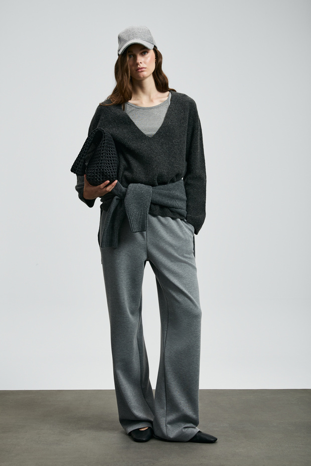 Moon Örme Kadın Eşofman Altı Gri - 1