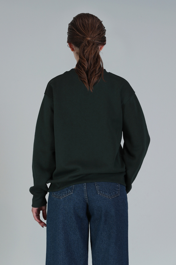 Pıtcher Kadın Örme Sweatshırt Çimen Yeşili - 4