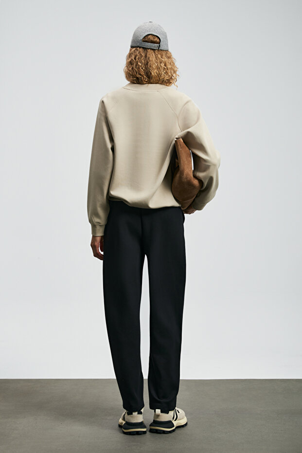 Ander Kadın Örme Sweatshırt Bej - 6