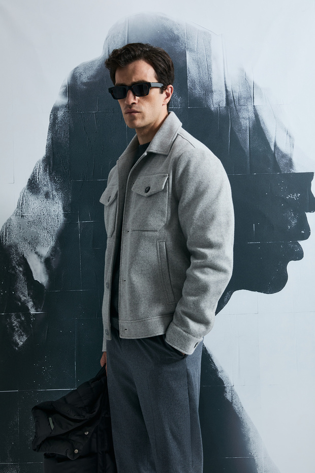 Good Erkek Örme Ceket Gri - 4