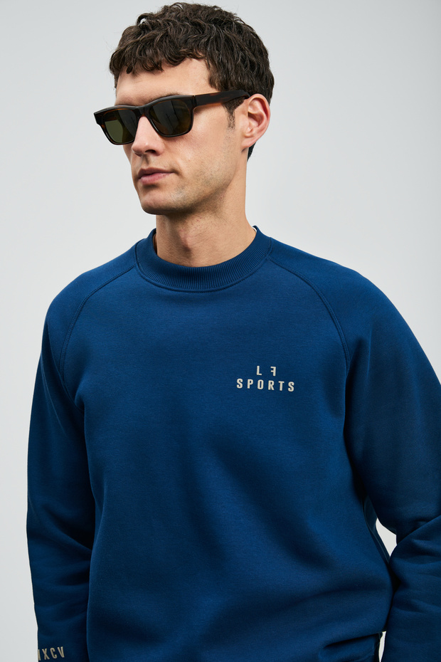 Sıgma Erkek Sweatshirt Saks - 4