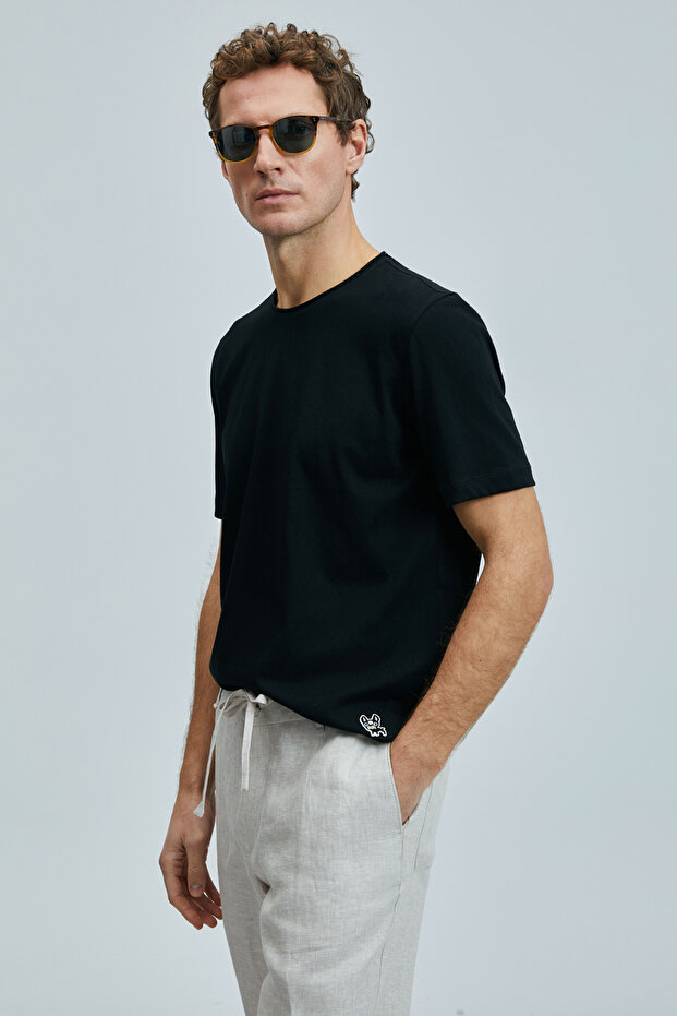 Junya Erkek Basic Tişört Siyah - 2