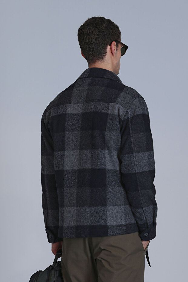 Broken Erkek Basic Gömlek Slim Fit Siyah - 6