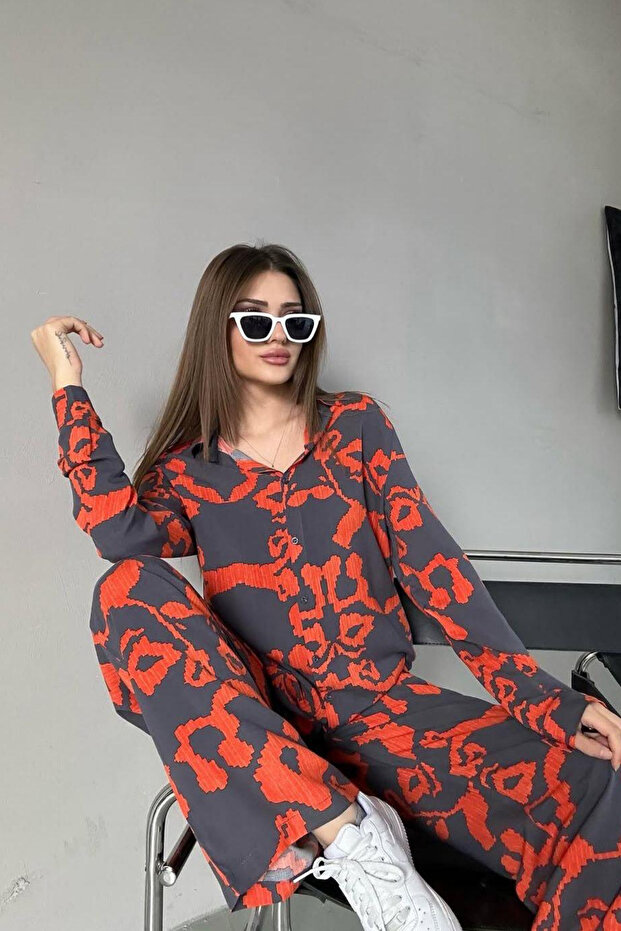 طقم ملابس مريح من الفيسكون مكون من قطعتين
