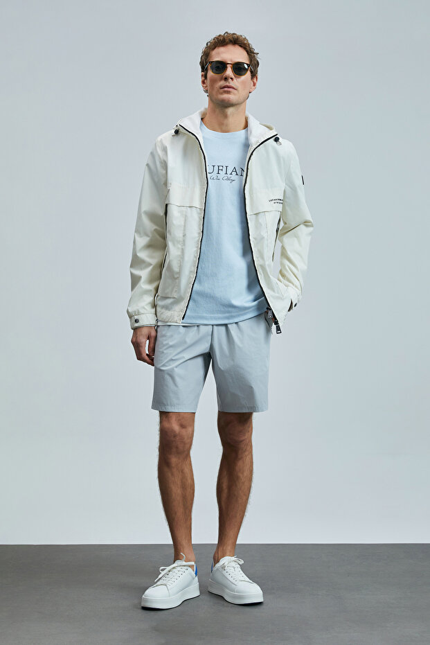 Second Erkek Şort Eşofman Taş - 1