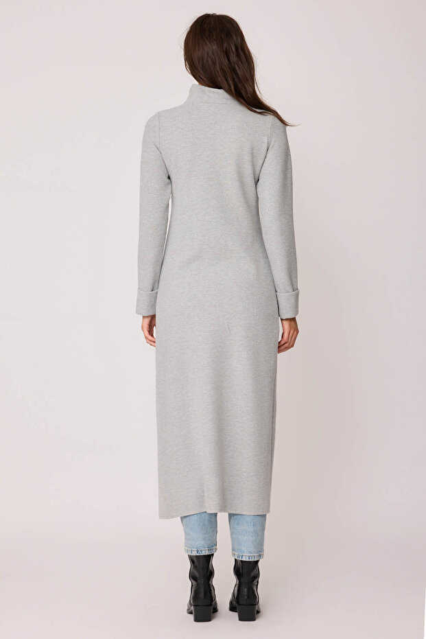 Derin Yırtmaçlı Örme Bluz - 6